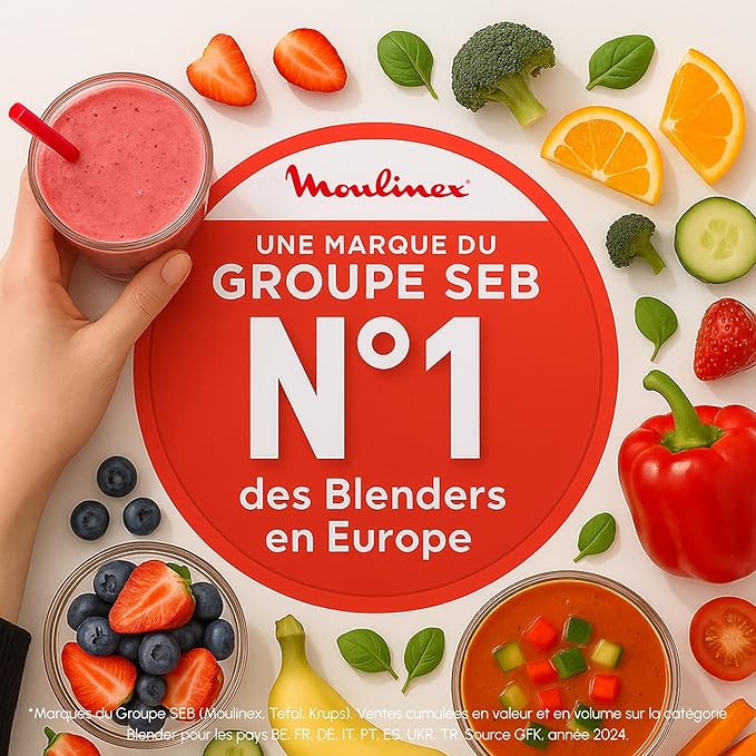 Blender chauffant Moulinex Easy Soup LM841110, vue 9