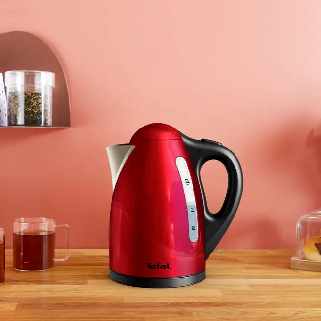 Bouilloire Tefal inox rouge KI110511, vue 3