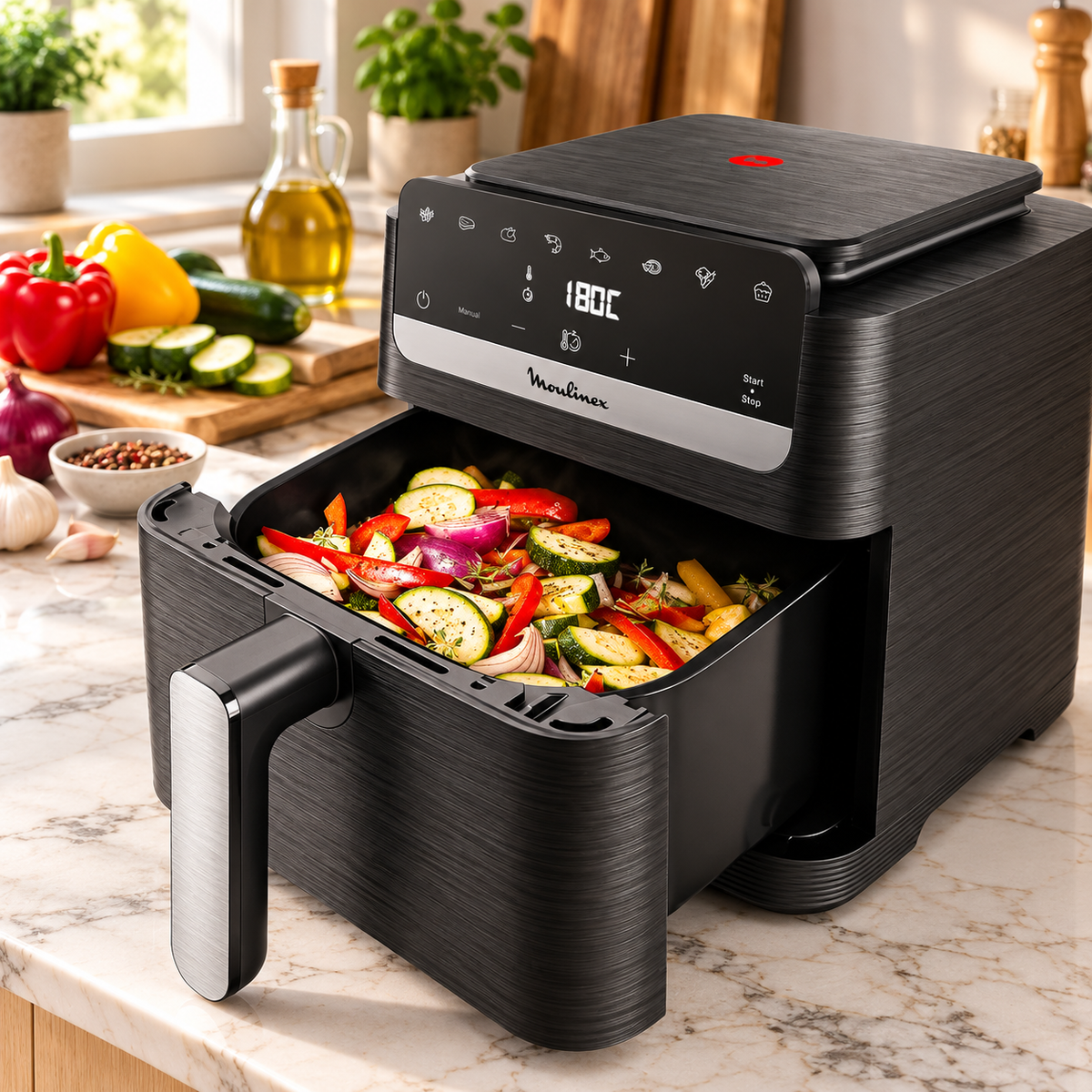 Air Fryer Moulinex - Easy Fry Mega Compact  8 programmes - 7.5 L