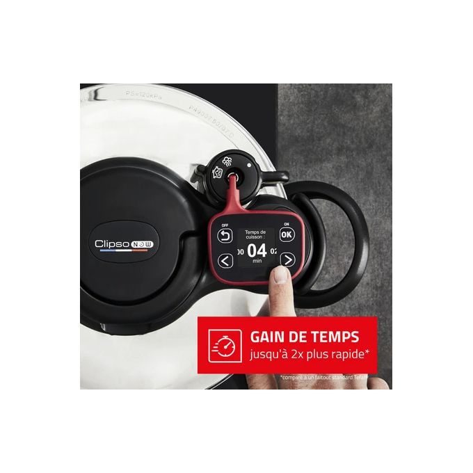 Cocotte-minute SEB Clipso Now 9L induction, vue 2