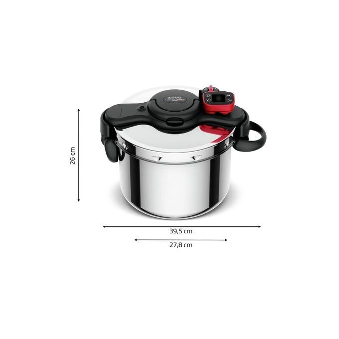 Cocotte-minute SEB Clipso Now 9L induction, vue 3