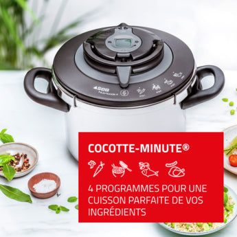Cocotte-minute SEB Nutricook+ 8L-6L inox induction, vue 3