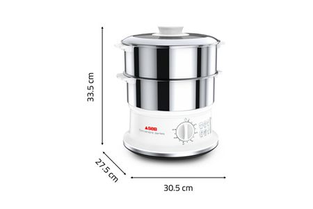 Cuiseur vapeur SEB Convenient 2 bols inox VC145100, vue 7
