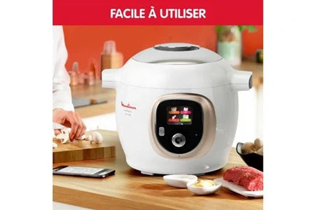 Robot cuiseur MOULINEX MULTICUISEUR INTELLIGENT 6L 1600W BLANC/ARGENT CE86DA10