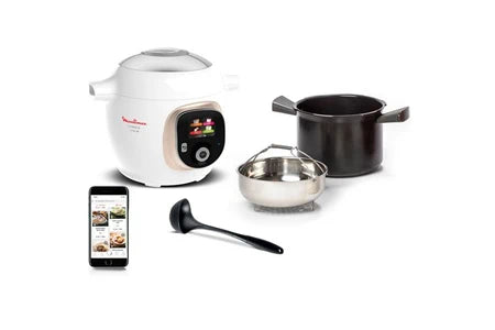 Robot cuiseur MOULINEX MULTICUISEUR INTELLIGENT 6L 1600W BLANC/ARGENT CE86DA10