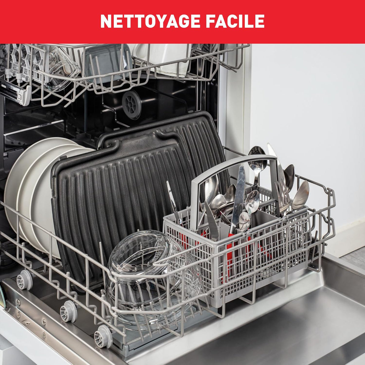 Grille-viande Tefal Compact Grill 3 en 1 GC308812/GC305012 noir, vue 5