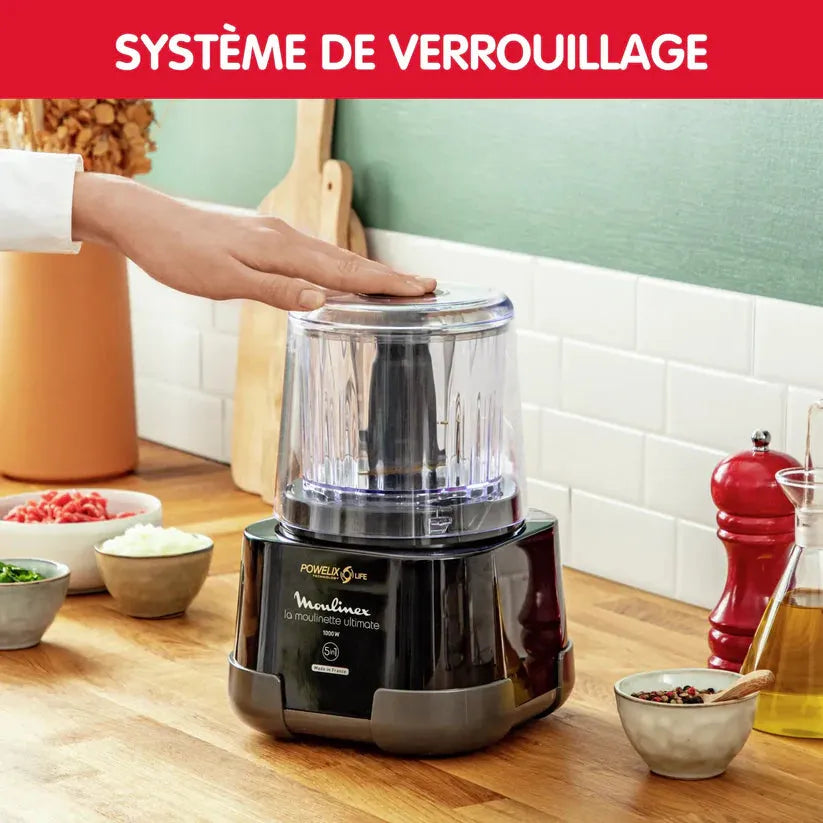 Hachoir Moulinex Moulinette Ultimate 1000W 5 fonctions, vue 3