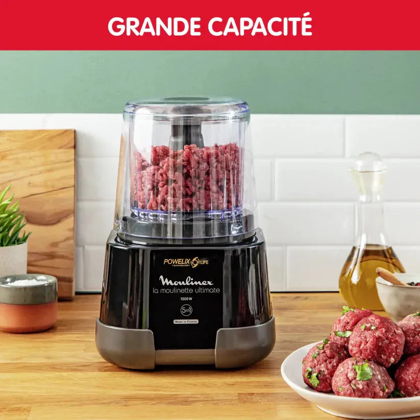 Hachoir Moulinex Moulinette Ultimate 1000W 5 fonctions, vue 4