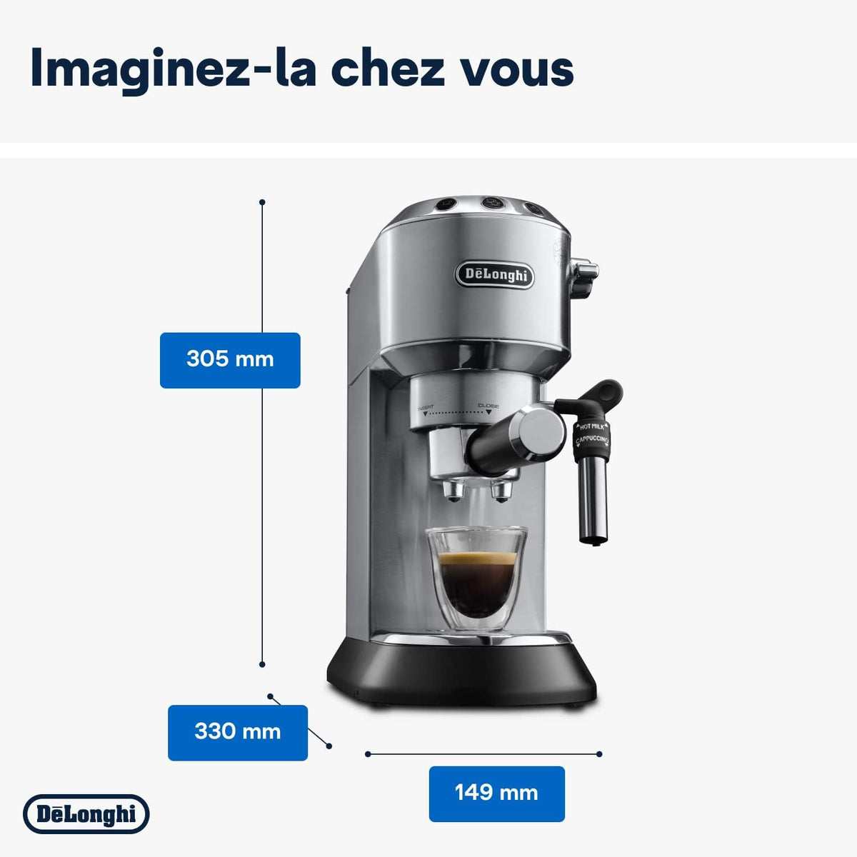 Machine à café De'Longhi Dedica Style noir, vue 7