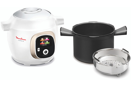 Mijoteur MOULINEX COOKEO+ MULTICUISEUR INTELLIGENT 6 MODES DE CUISSON + 150 RECETTES 6L BLANC CE851A10