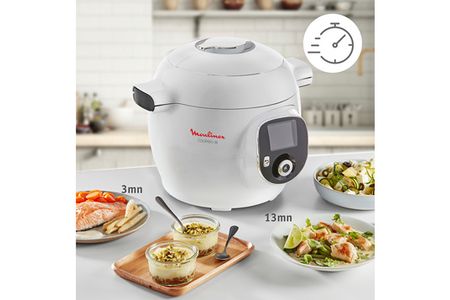 Mijoteur MOULINEX COOKEO+ MULTICUISEUR INTELLIGENT 6 MODES DE CUISSON + 150 RECETTES 6L BLANC CE851A10