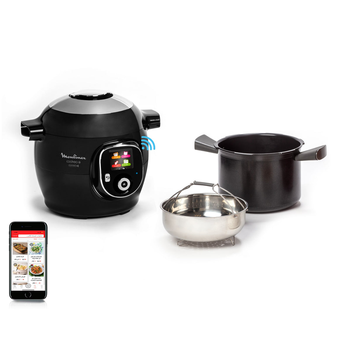 Multicuiseur Moulinex Cookeo+ Connect 6L noir CE867810