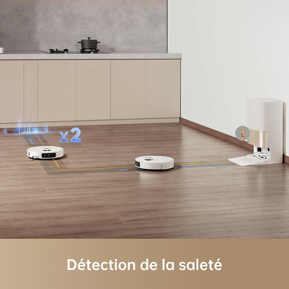 Robot aspirateur laveur Dreame X40 Ultra Complete noir, vue 5