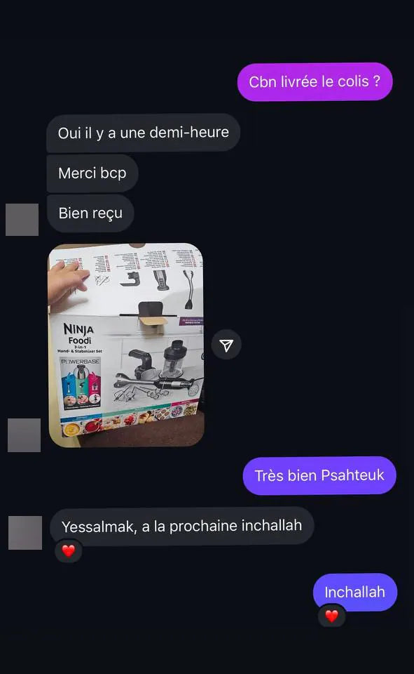 Capture d’écran envoyée par un client — Airfryer, Story Instagram · septembre 2025
