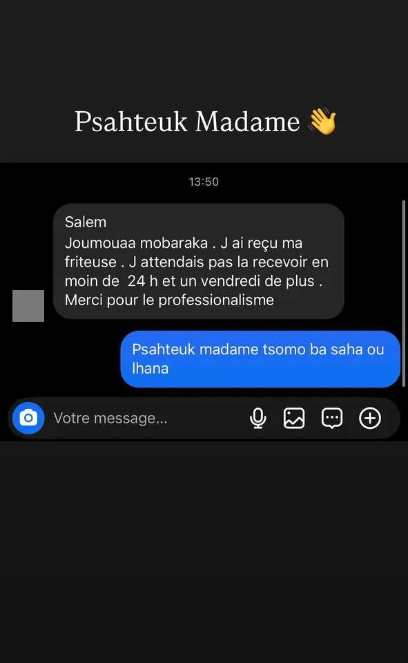 Capture d’écran envoyée par un client — Airfryer, Story Instagram · février 2025