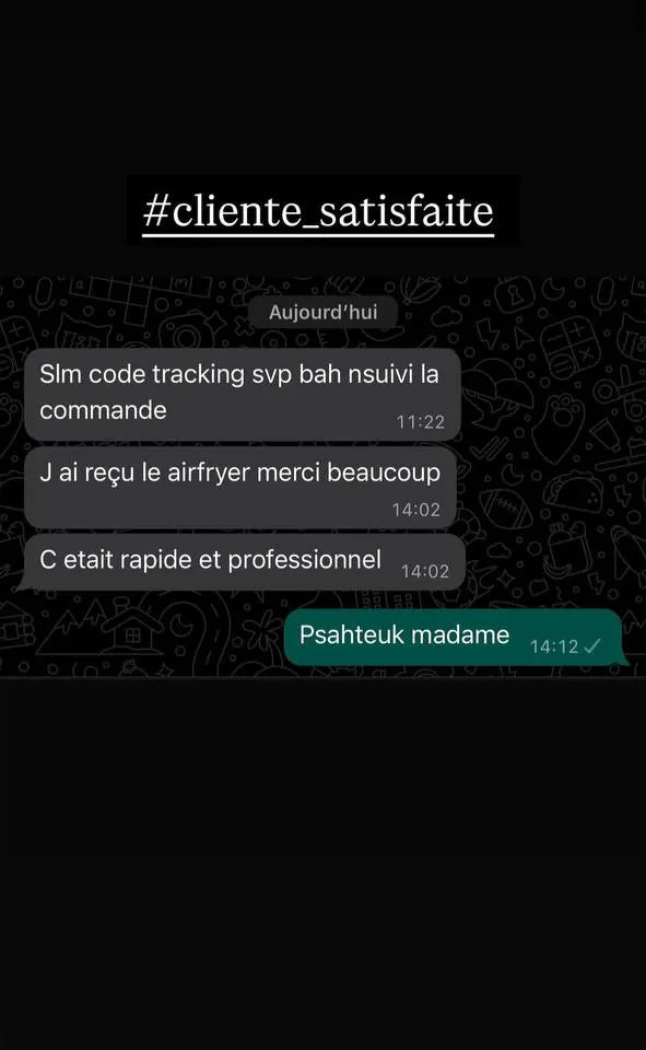 Capture d’écran envoyée par un client — Airfryer, Story Instagram · février 2025