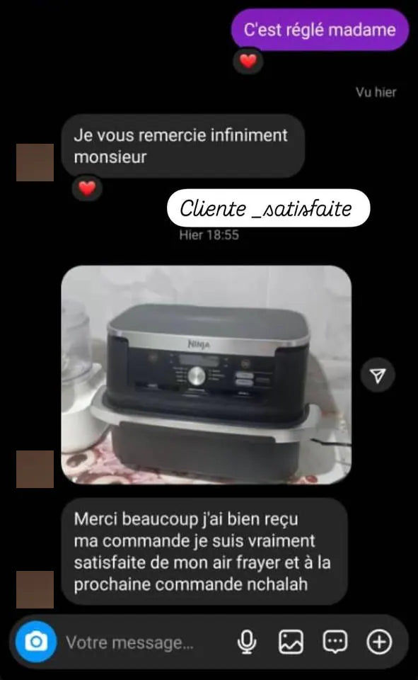 Capture d’écran envoyée par un client — Airfryer, Story Instagram · octobre 2024