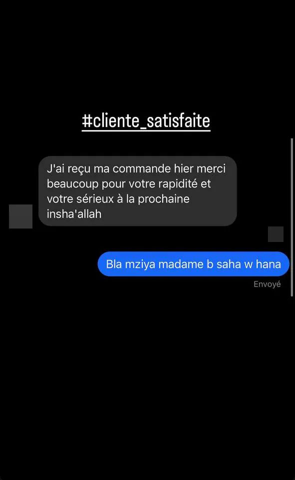 Capture d’écran envoyée par un client — Livraison, Story Instagram · février 2025