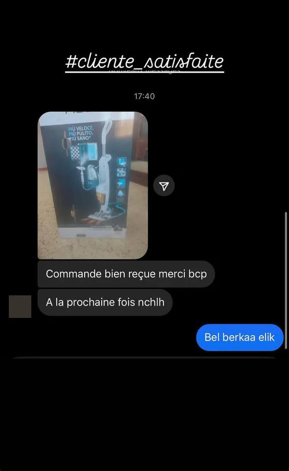Capture d’écran envoyée par un client — Messages, Story Instagram · décembre 2024