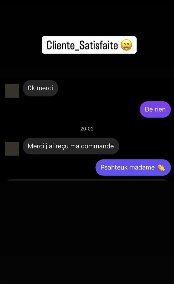 Capture d’écran envoyée par un client — Messages, Story Instagram · octobre 2024